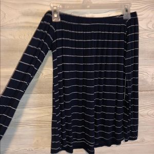 long sleeve off the shoulder shirt